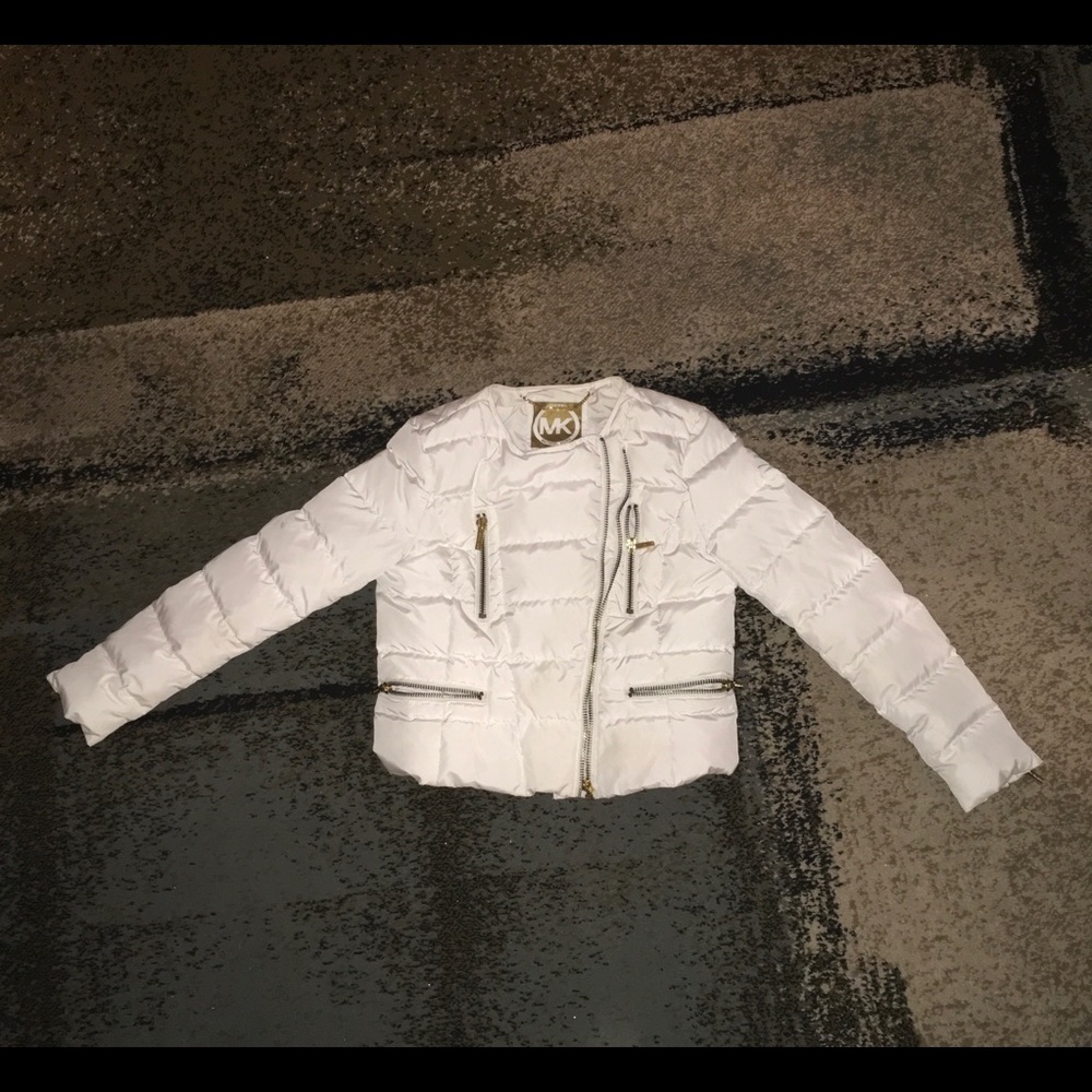 Michael Kors White Puffer jacket SZ M